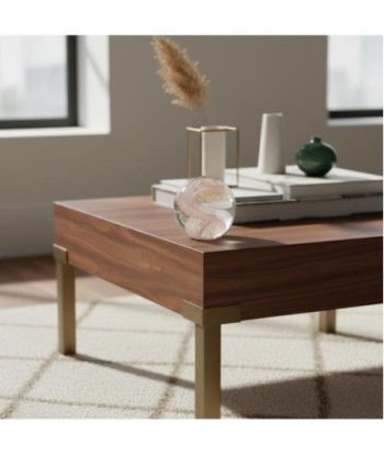 Pisapapel de Vidrio con Detalles Rosa y Dorado - NOVEDAD