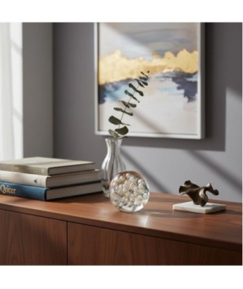 Pisapapel de Vidrio con Detalles en Burbujas - Decoración Moderna
