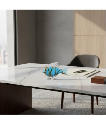 Pisapapel Pez de Vidrio Azul con Diseño Innovador y Elegante