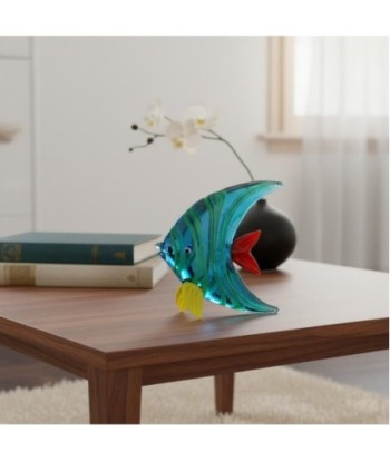 Pisapapel Pez de Vidrio Colorido para Decoración