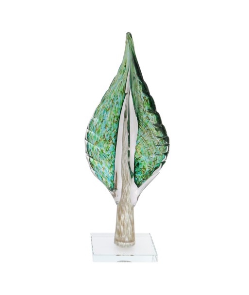 Pisapapel Hoja de Vidrio Verde - Decoración Moderna y Elegante