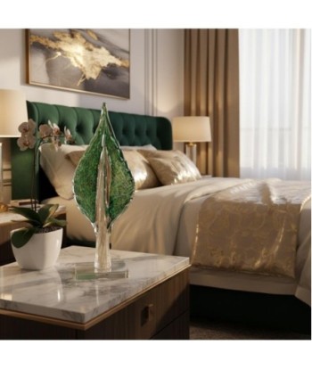 Pisapapel Hoja de Vidrio Verde - Decoración Moderna y Elegante