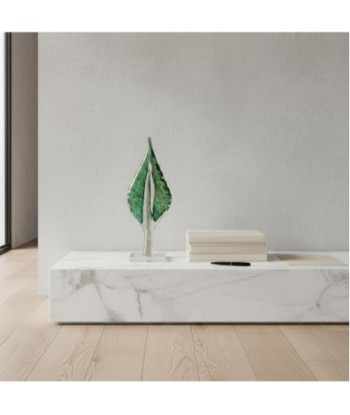 Pisapapel Hoja de Vidrio Verde - Decoración Moderna y Elegante