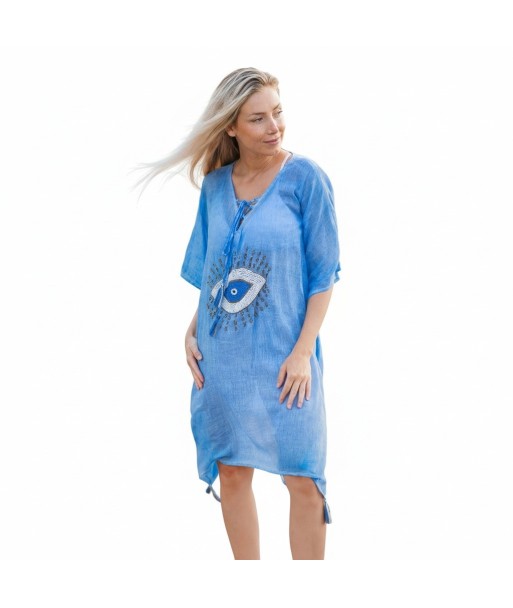 Isla Bonita By SIGRIS Poncho de Algodón Bordado - Estilo Boho Chic