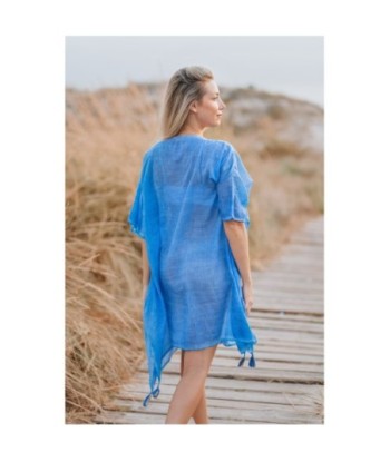 Isla Bonita By SIGRIS Poncho de Algodón Bordado - Estilo Boho Chic