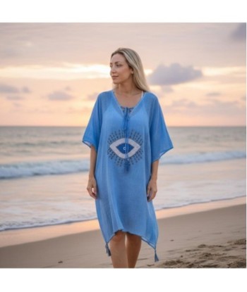 Isla Bonita By SIGRIS Poncho de Algodón Bordado - Estilo Boho Chic