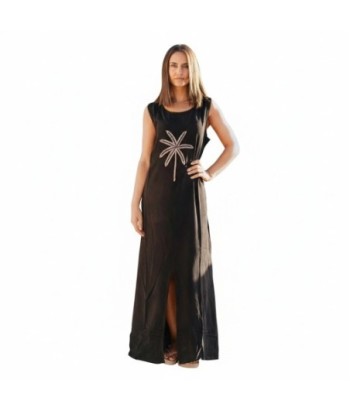 Isla Bonita By SIGRIS Vestido Largo de Viscosa con Estampado de Palma