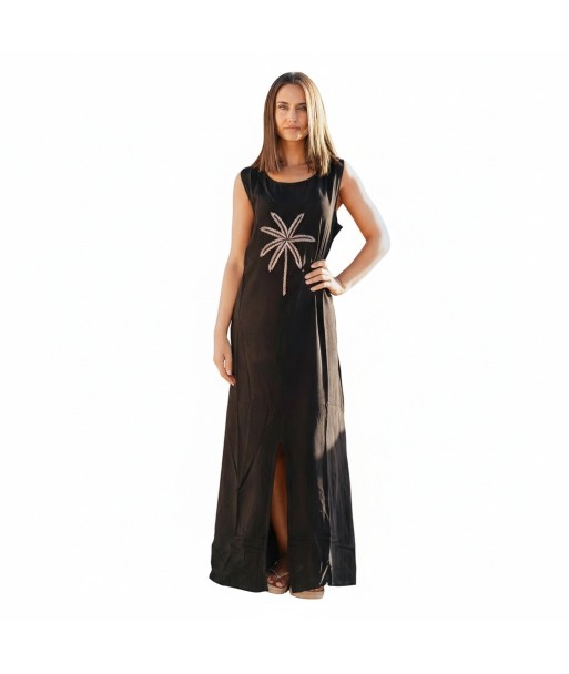 Isla Bonita By SIGRIS Vestido Largo de Viscosa con Estampado de Palma