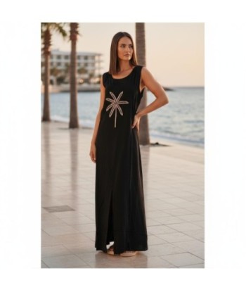 Isla Bonita By SIGRIS Vestido Largo de Viscosa con Estampado de Palma