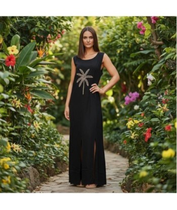 Isla Bonita By SIGRIS Vestido Largo de Viscosa con Estampado de Palma