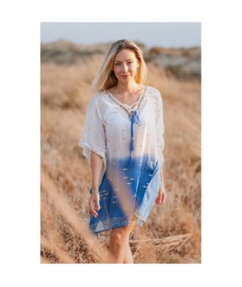 Isla Bonita By SIGRIS Poncho de Algodón 100% con Diseño Oceánico