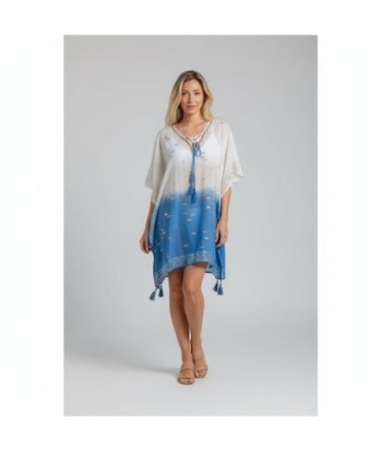 Isla Bonita By SIGRIS Poncho de Algodón 100% con Diseño Oceánico