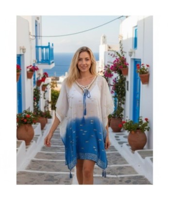 Isla Bonita By SIGRIS Poncho de Algodón 100% con Diseño Oceánico