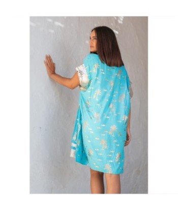 Isla Bonita By SIGRIS Vestido Corto de Viscosa con Diseño Tropical