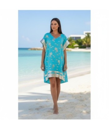 Isla Bonita By SIGRIS Vestido Corto de Viscosa con Diseño Tropical