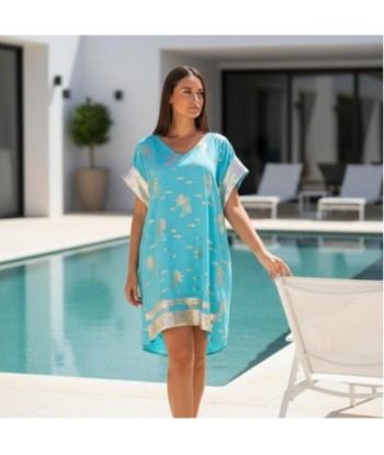 Isla Bonita By SIGRIS Vestido Corto de Viscosa con Diseño Tropical