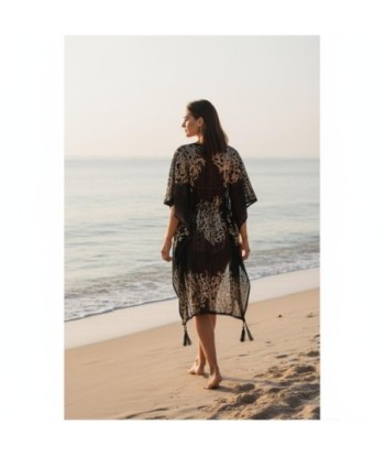 Isla Bonita By SIGRIS Poncho de Algodón con Motivos Elegantes