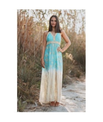Isla Bonita By SIGRIS Vestido Largo de Algodón con Diseño Tropical