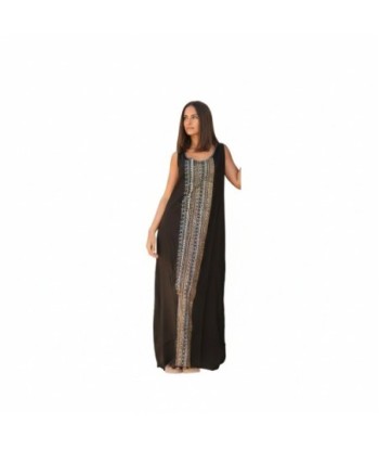 Isla Bonita By SIGRIS Vestido Largo de Viscosa con Detalles Étnicos