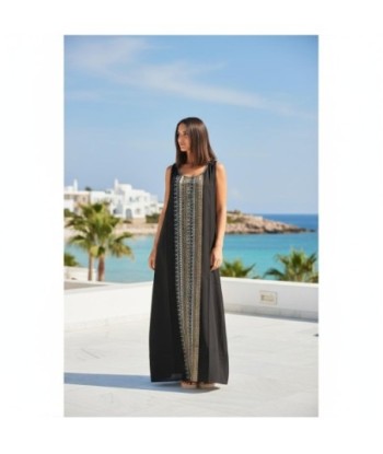 Isla Bonita By SIGRIS Vestido Largo de Viscosa con Detalles Étnicos