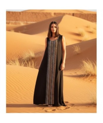Isla Bonita By SIGRIS Vestido Largo de Viscosa con Detalles Étnicos