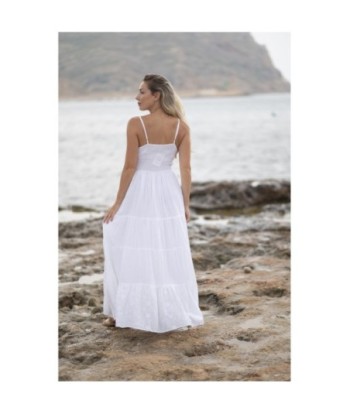 Isla Bonita By SIGRIS Vestido Largo de Algodón 100% con Detalles Elegantes