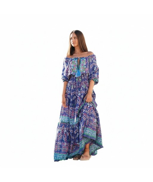 Isla Bonita By SIGRIS Vestido Largo de Algodón con Estampado Floral