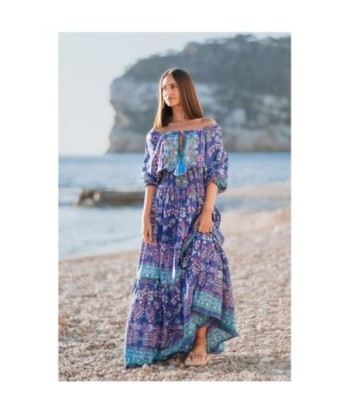 Isla Bonita By SIGRIS Vestido Largo de Algodón con Estampado Floral