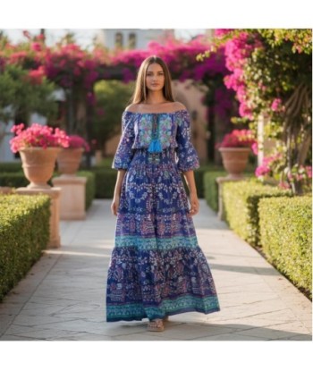 Isla Bonita By SIGRIS Vestido Largo de Algodón con Estampado Floral