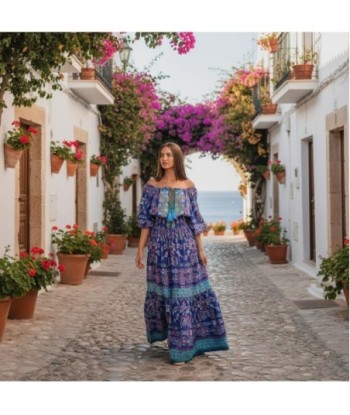 Isla Bonita By SIGRIS Vestido Largo de Algodón con Estampado Floral