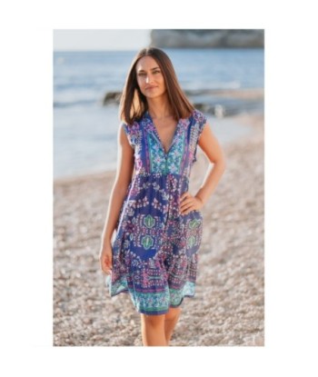 Isla Bonita By SIGRIS Vestido Corto de Algodón con Estampado Floral