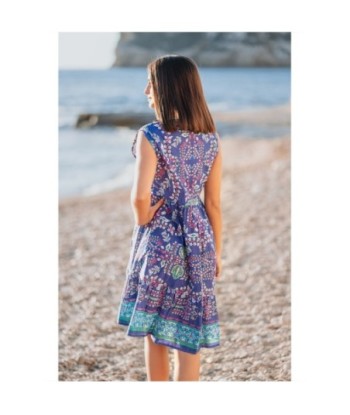 Isla Bonita By SIGRIS Vestido Corto de Algodón con Estampado Floral