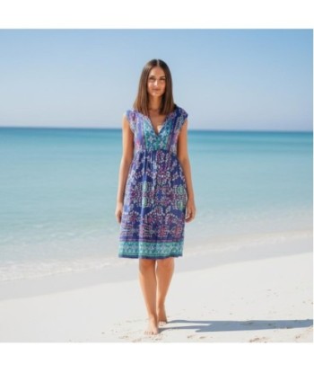 Isla Bonita By SIGRIS Vestido Corto de Algodón con Estampado Floral