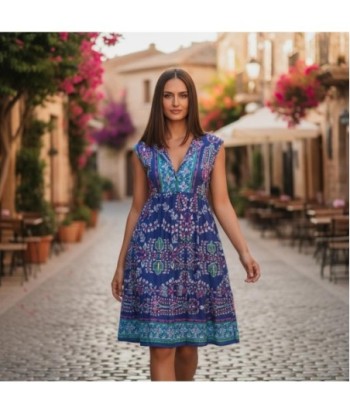 Isla Bonita By SIGRIS Vestido Corto de Algodón con Estampado Floral
