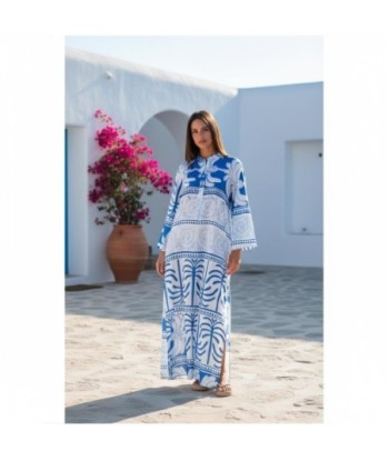 Isla Bonita By SIGRIS Vestido Largo de Algodón con Estampado Tropical