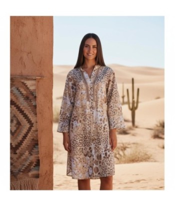 Isla Bonita By SIGRIS Kurta de Algodón 100% con Estampado Animal - Elegancia y Comodidad