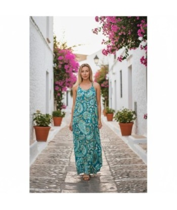 Isla Bonita By SIGRIS Vestido Largo de Viscosa con Estampado Étnico