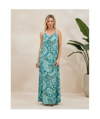 Isla Bonita By SIGRIS Vestido Largo de Viscosa con Estampado Étnico