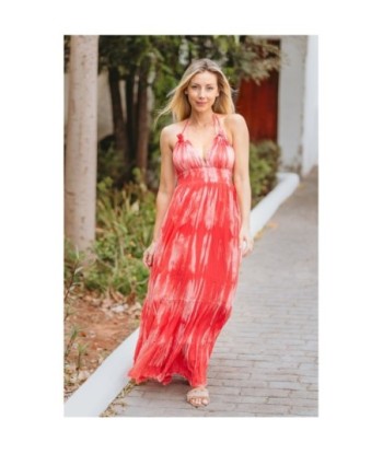 Isla Bonita By SIGRIS Vestido Largo de Algodón en Color Rojo