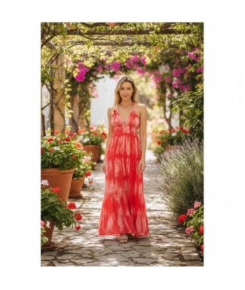 Isla Bonita By SIGRIS Vestido Largo de Algodón en Color Rojo