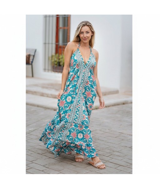 Isla Bonita By SIGRIS Vestido Largo de Viscosa con Estampado Floral
