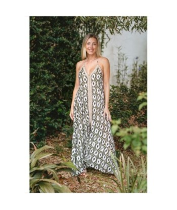Isla Bonita By SIGRIS Vestido Largo de Viscosa con Estampado Geométrico
