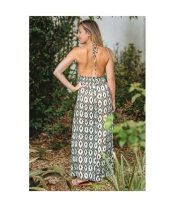 Isla Bonita By SIGRIS Vestido Largo de Viscosa con Estampado Geométrico