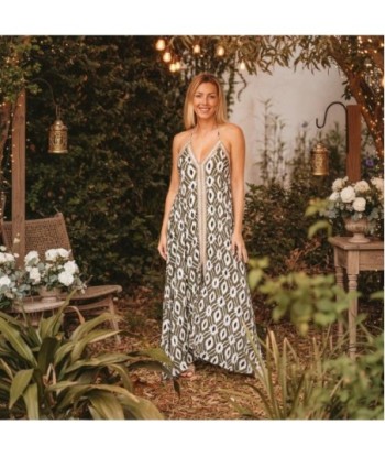 Isla Bonita By SIGRIS Vestido Largo de Viscosa con Estampado Geométrico