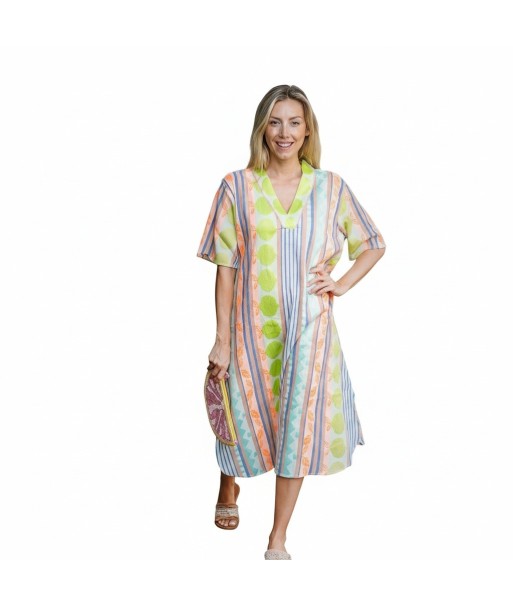 Isla Bonita By SIGRIS Vestido Midi de Viscosa con Estampado Colorido