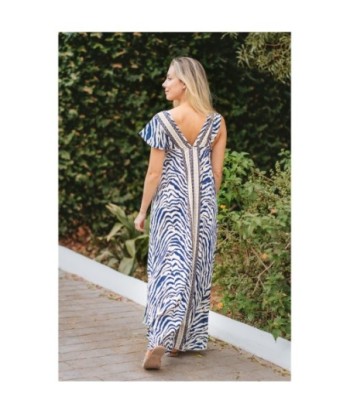 Isla Bonita By SIGRIS Vestido Largo de Viscosa con Estampado de Cebra