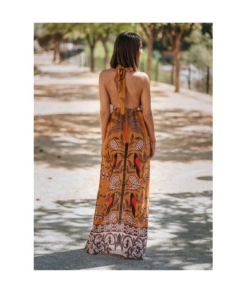 Vestido Largo Midi Multicolor de Algodón para Mujer - Moda Étnica Isla Bonita, Ideal para Fiesta y Ocasiones Especiales