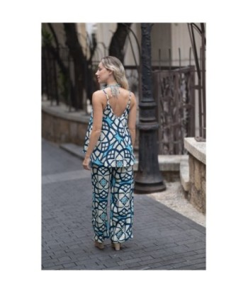 Isla Bonita By SIGRIS Pantalones de Poliester 100% con Diseño Geométrico