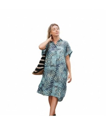 Isla Bonita By SIGRIS Vestido Camisero Tropical de Algodón 100%