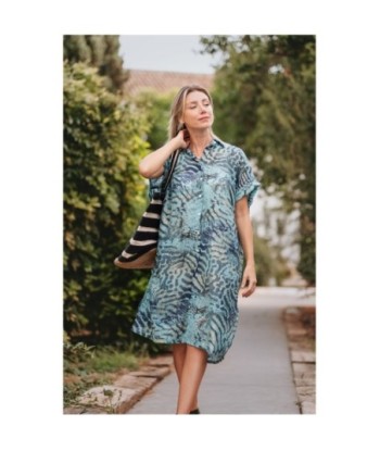 Isla Bonita By SIGRIS Vestido Camisero Tropical de Algodón 100%